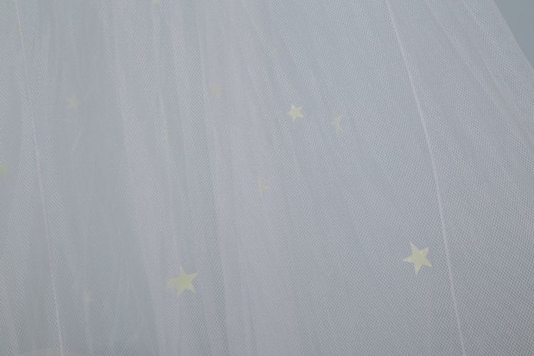Mosquiteras portátiles con dosel de cama con decoración de estrellas de poliéster populares de las mejores ventas