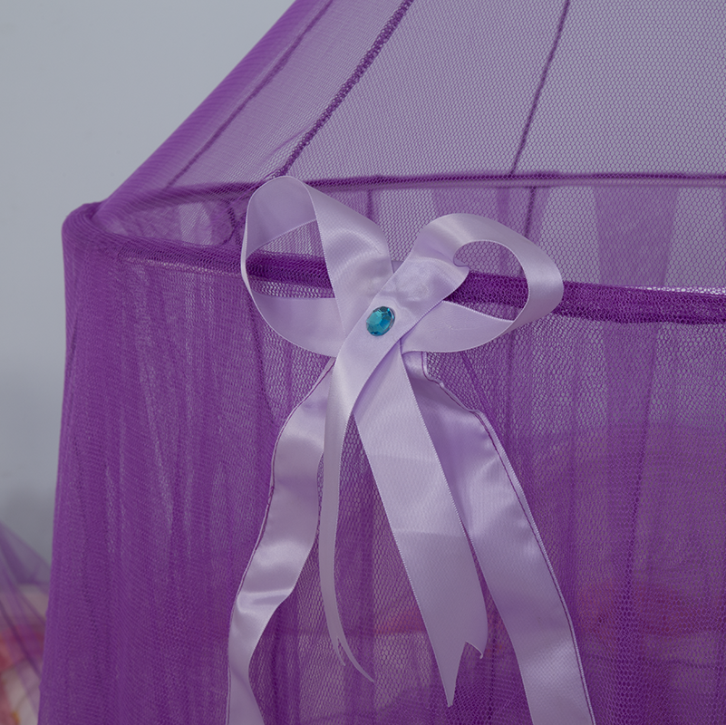 2020 Mosquitera colgante de decoración de seda elegante bastante púrpura