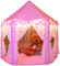 Carpa de princesa Bonus Star Lights Girls Large Hexagon Playhouse Kids Castle Carpa de juego para niños
