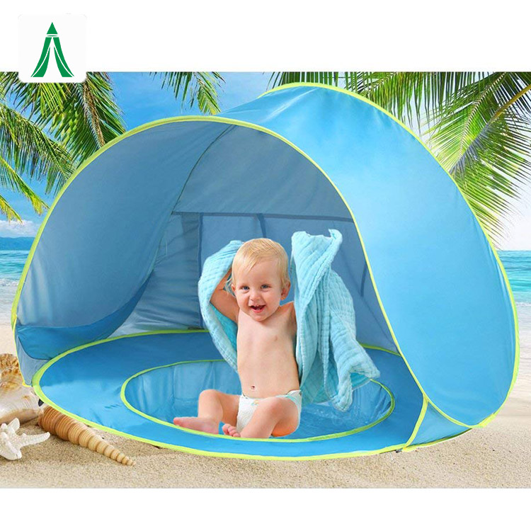 Carpa de playa para 1-2 niños resistente a los rayos UV Carpa emergente automática para exteriores