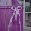 Mosquitera colgante con decoración de seda elegante púrpura bonita 2020