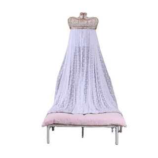 Dosel de cama decorativo de encaje con corona de princesa