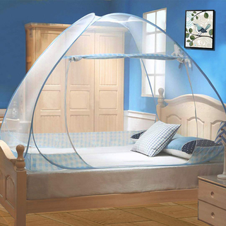 Mosquitera plegable de viaje portátil, carpa de yurta, cortina para acampar, dosel para cama