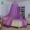Toldo de cama con mosquitera púrpura para decoración de habitación de niña bonita tamaño Queen a la moda