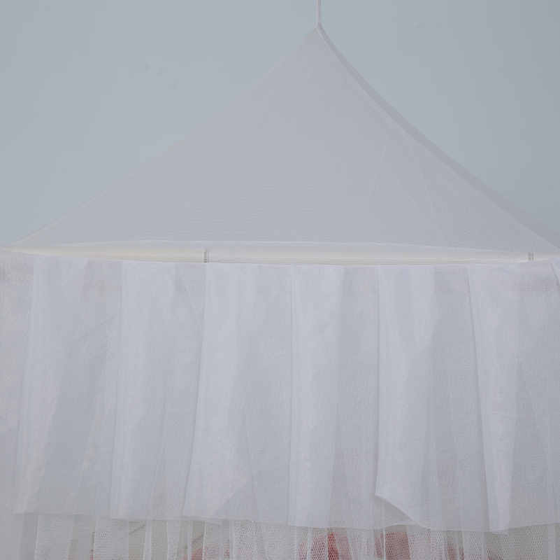Mosquitera de cama elegante de alta calidad con dosel rectangular blanco