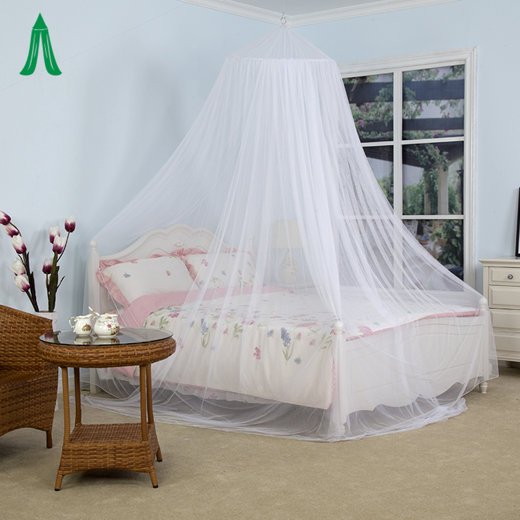 Mosquitera colgante de cama doble cónica blanca para dormitorio