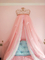 Corona cama cortina princesa nórdico Retro doble borla europea decorativa fondo de cabecera mosquitera