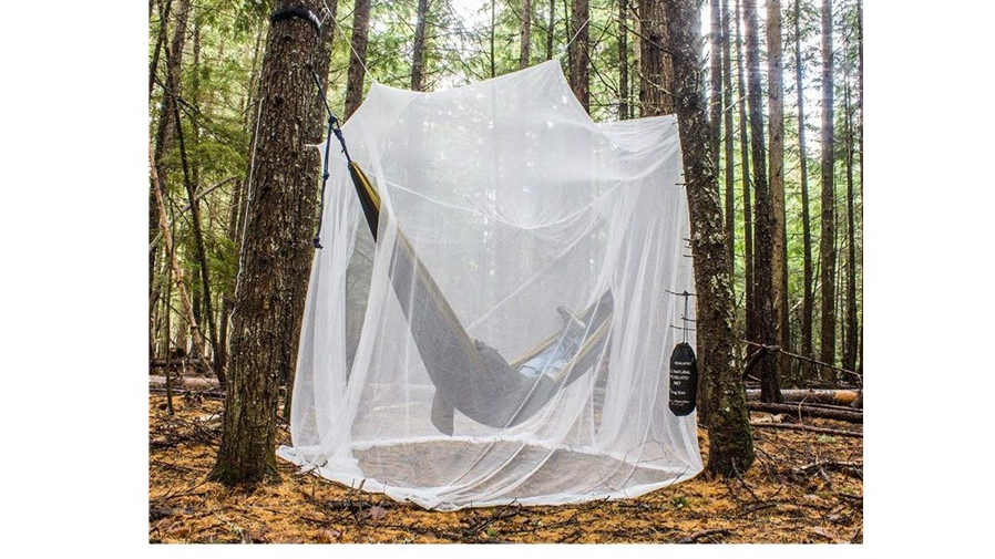 Cortinas de red ultra grandes con 2 aberturas, mosquitera para acampar y uso doméstico con bolsa