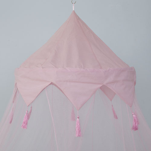 Gran oferta 2020, estilo bonito, borla rosa, decoración para cuna de bebé, mosquitera Conopy