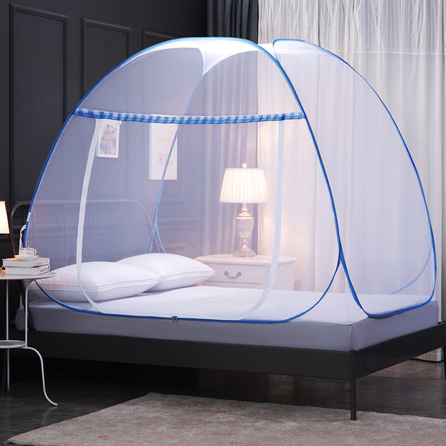 Nuevo diseño de cifrado de yurta que no necesita instalación, plegable, cubierta completa, cama, cama, doble, tamaño, cubierta completa, mosquitera