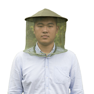2020 nuevo diseño buena costura verde militar antimosquitos Mosquito Head Net