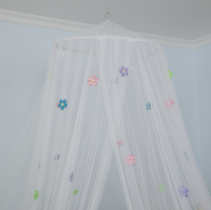 Mosquitera colgante con flores coloridas para dormitorio de niña a la moda 2020