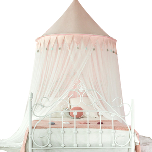 Princess Wind Ins Dome Hanging Pop Up Mosquitera plegable rosa para niños