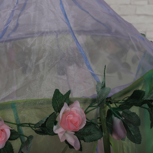 Flor rosa decoración cama dosel niños niñas estrella favorita estampado princesa cortina de cama interior mosquitera