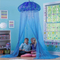 Nueva tienda de campaña para niños de medusas, mosquitera de malla para bebés, carpa interior y exterior divertida para niños INS personalizada azul