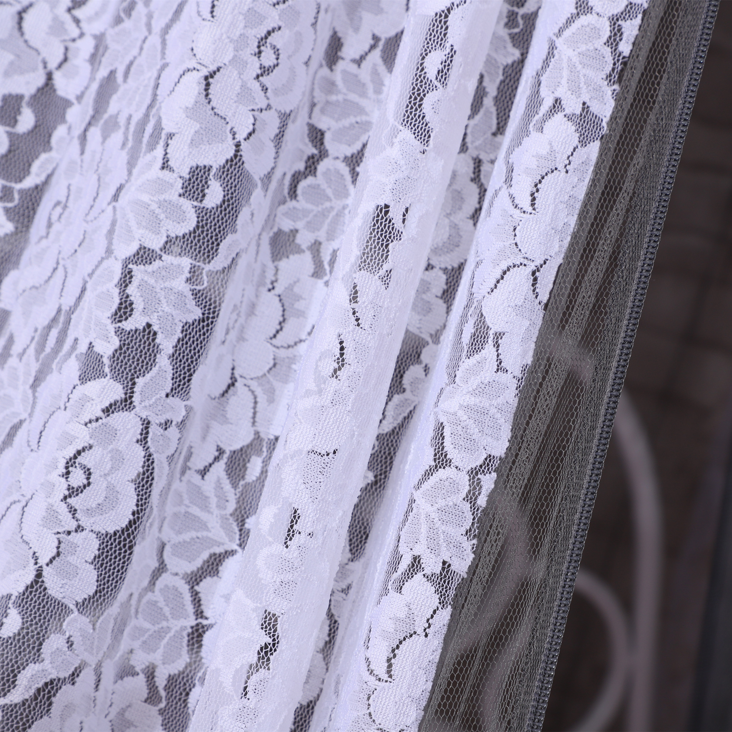 Último diseño Princess Crown Top Mosquito Nets Lace Bed Cortinas