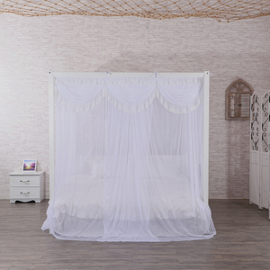 Nuevo diseño estilo princesa hermoso dosel de encaje malla interior decoración del hogar red rey cama tamaño queen forma cuadrada mosquitera