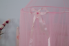 Cama con dosel de buena calidad estilo princesa cinta rosa mosquitera cortina