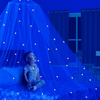 Increíbles mejores ventas que crecen en la oscuridad Juego de tema de estrellas Cama negra Canopy Mosquito Net