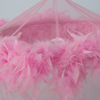 Gran oferta 2020, mosquitera Circular para bebé con plumas rosadas estilo princesa para niña